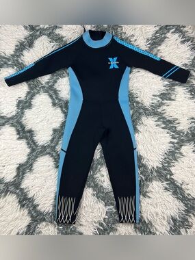 Dive & Sail X Mantra Youth Full Wetsuit Black Blue Size Medium